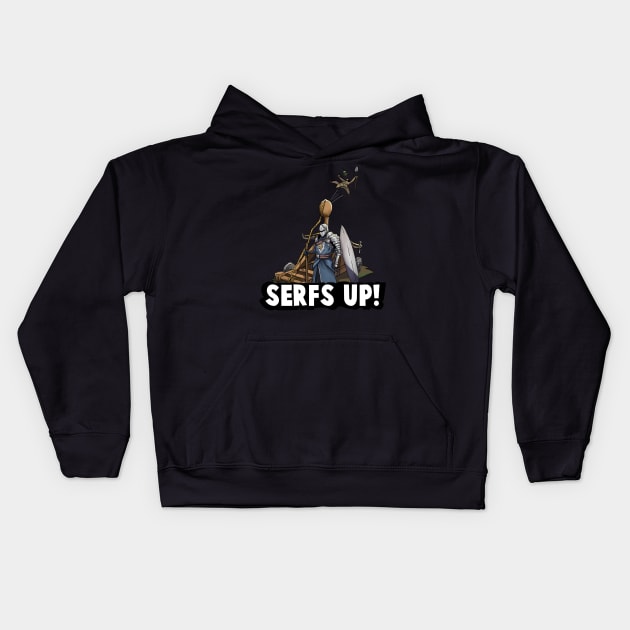 Serfs Up! Kids Hoodie by PunTee